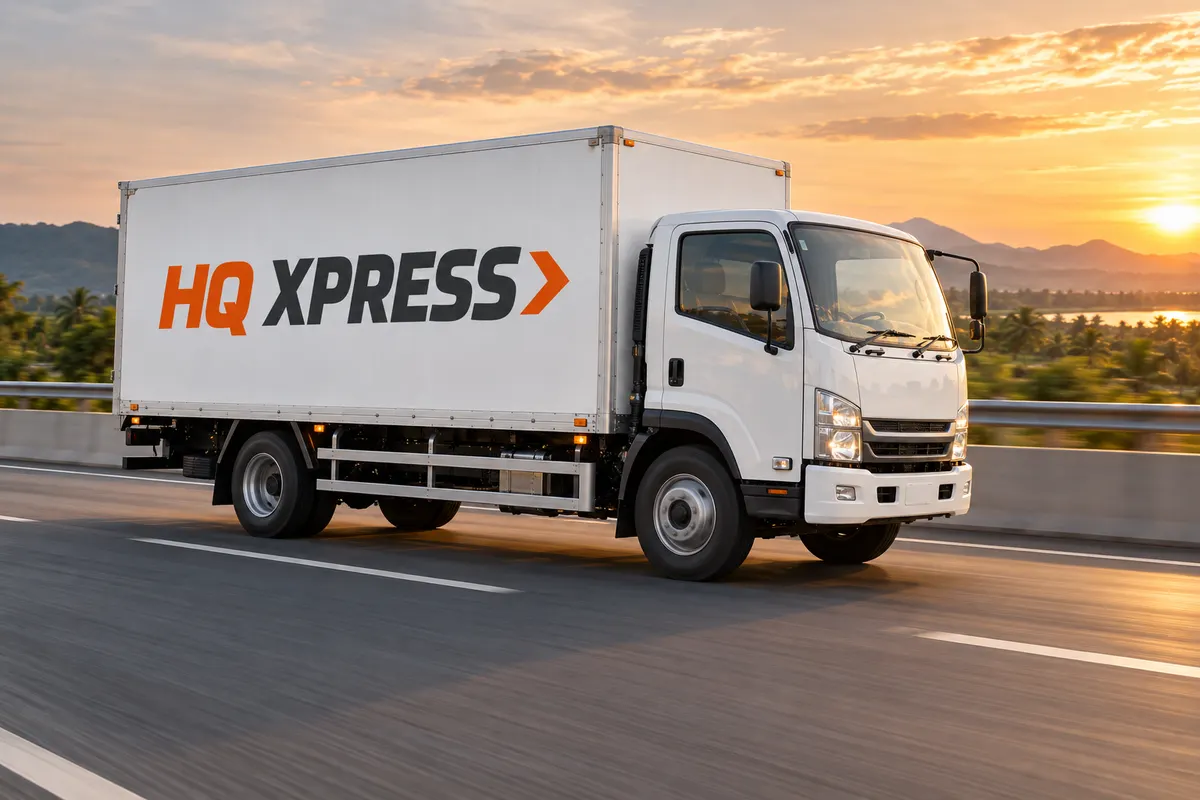 Xe tải HQ Xpress vận chuyển hàng hóa đường bộ